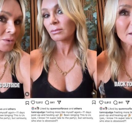 PHOTOS: RHOC’s Tamra Judge Debuts Healed New Face After $15K Brow Lift and Chemical Peel as Fans Claim She Looks the Same, Plus She Removes Hair Extensions.